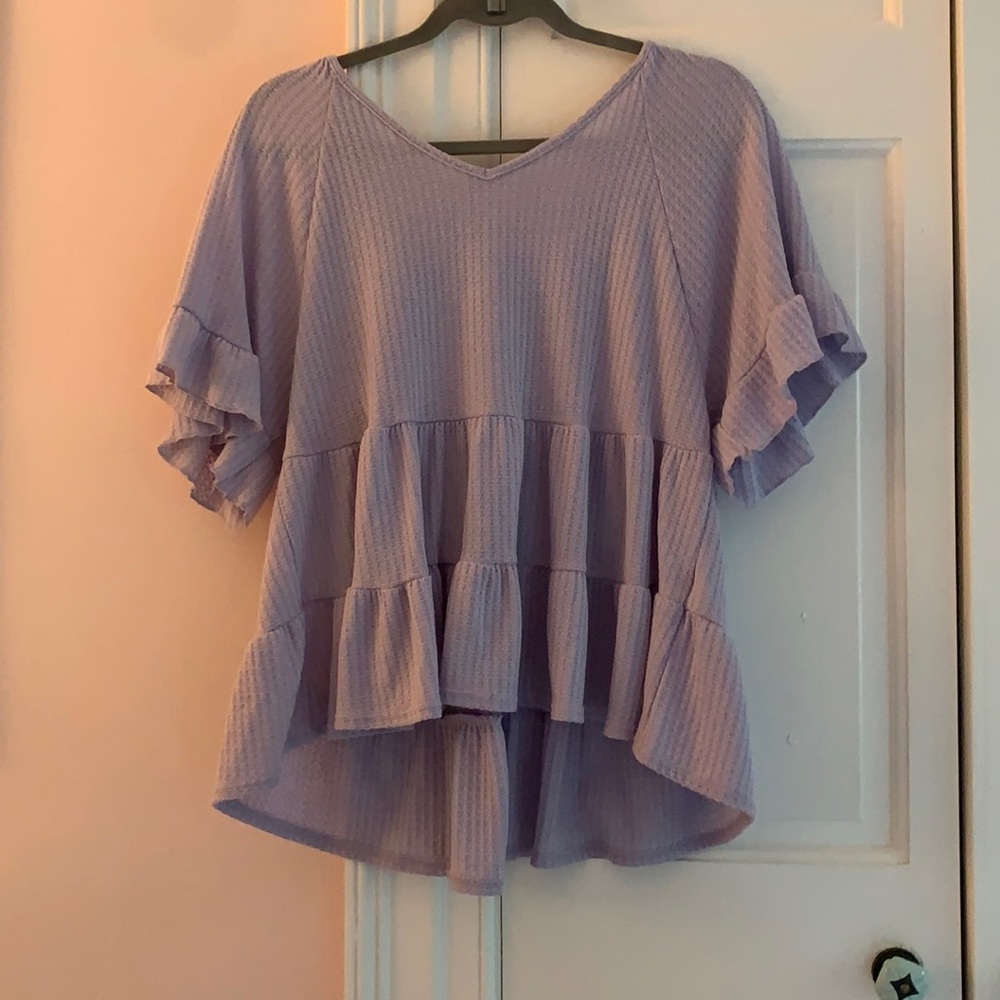 Altar’d State Ruffle Purple Top